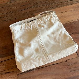 *3 for 100* Vintage Le Solim off-white leather handbag 10 inch EUC